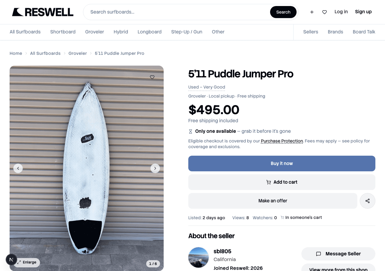 Make an offer button on a listing page