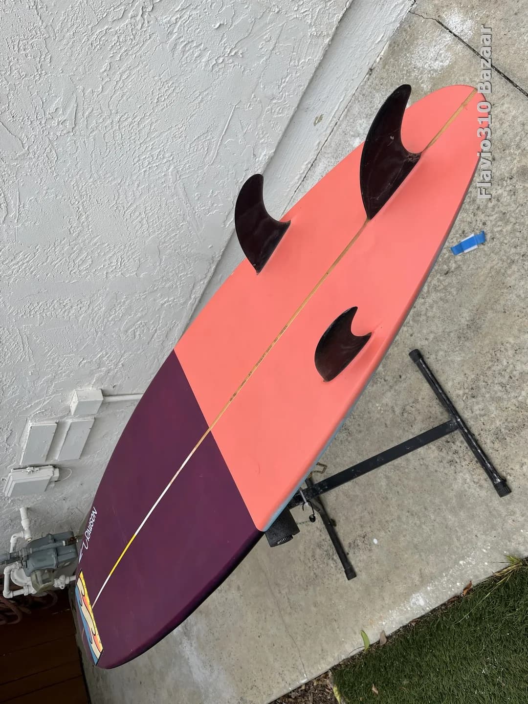 1990s YBAN Billabong Pipeline Step Up 6'9 Painted Over READ (9 of 12)