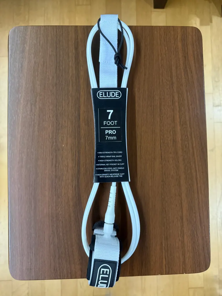ELUDE 7ft Leash 7mm - White - Image 1