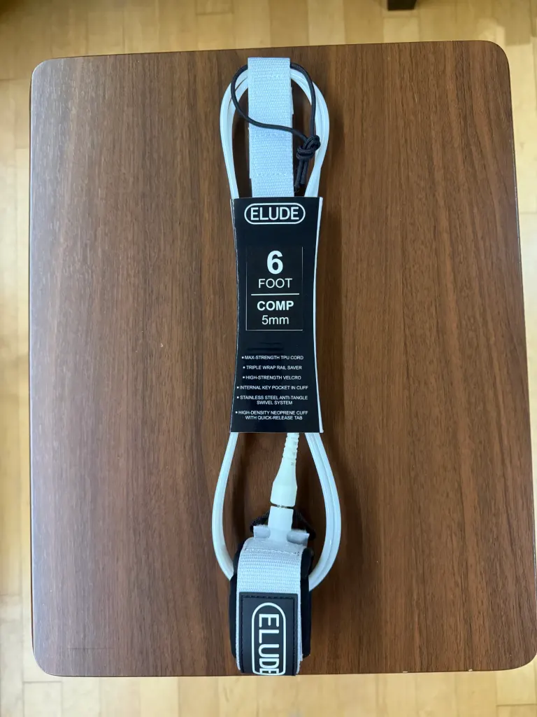 ELUDE 6ft Comp Leash 5mm - White - Image 1