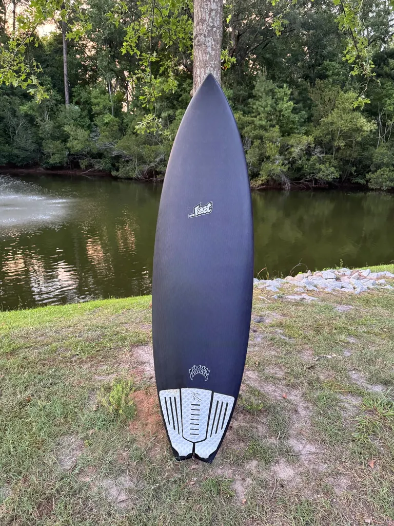 Custom 6'1 Lost Mod Quad Carbon Fiber Black Dart Surfboard - Image 1