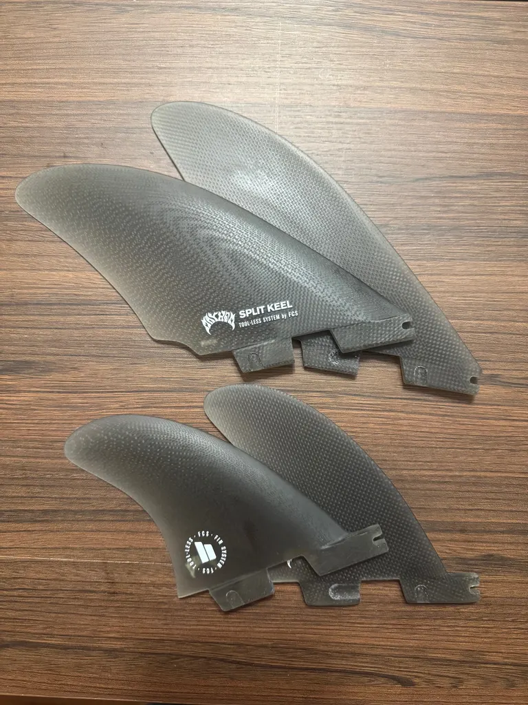 New Lost Mayhem FCS 2 Split Keel Quad Surfboard Fins Smoke - Image 1